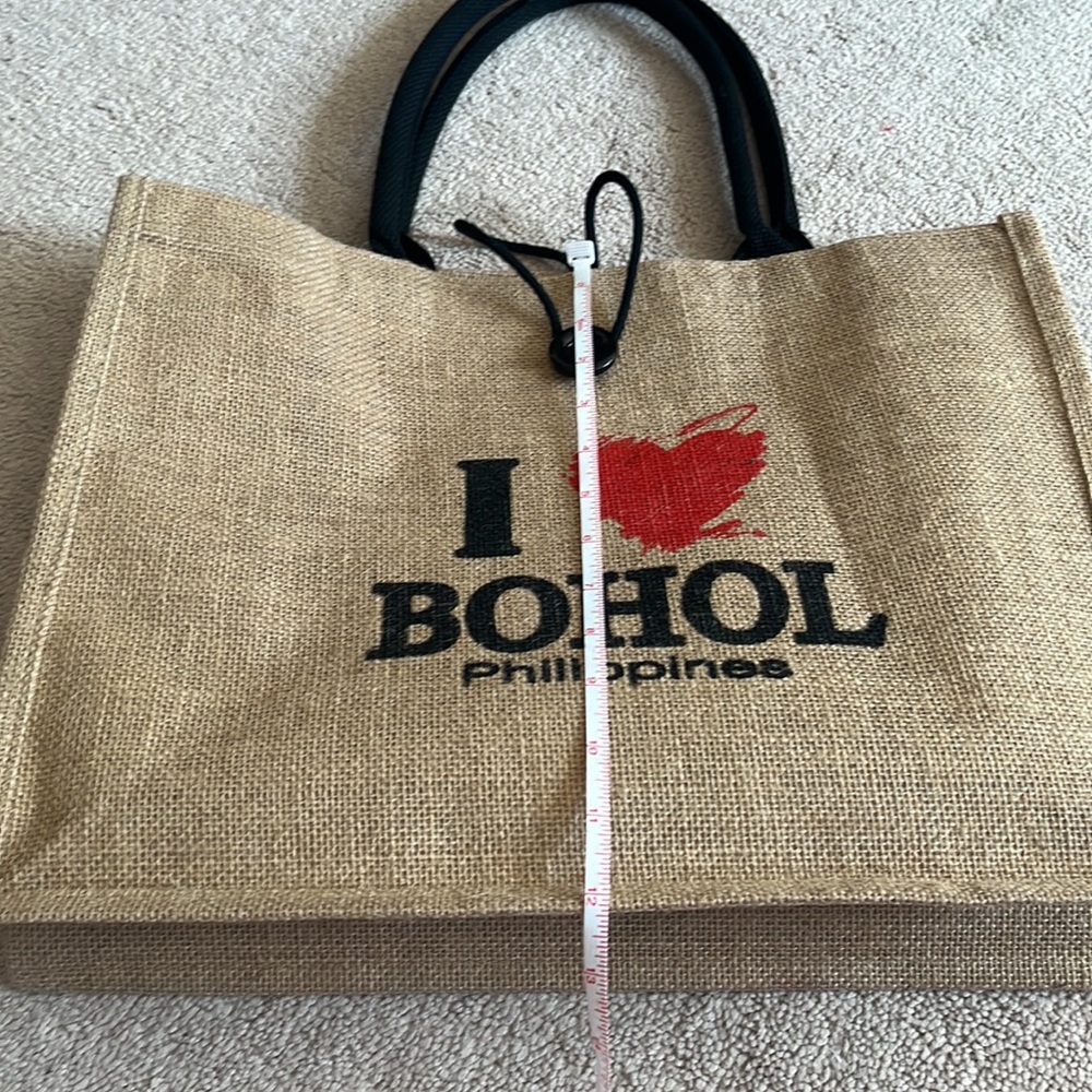 Burlap Beach Tote Bag - Picture 7 of 9